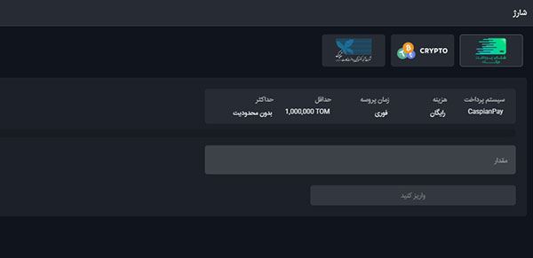 شارژ حساب در سایت دل بت
